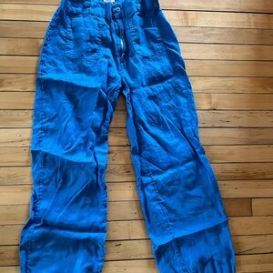 Nicole Miller Blue Linen Garment